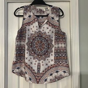 Multi Colored Sleeveless Blouse